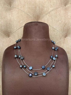 Freshwater 3line Grey Pearls (PN-17)