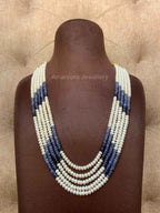 5lines Freshwater Pearls with Precious Beads (PN-25)