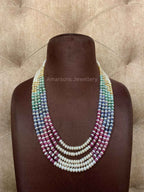 5lines Freshwater with Precious Beads (PN-33)