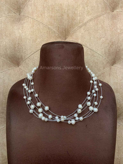 5lines Freshwater White Pearls (PN-32)