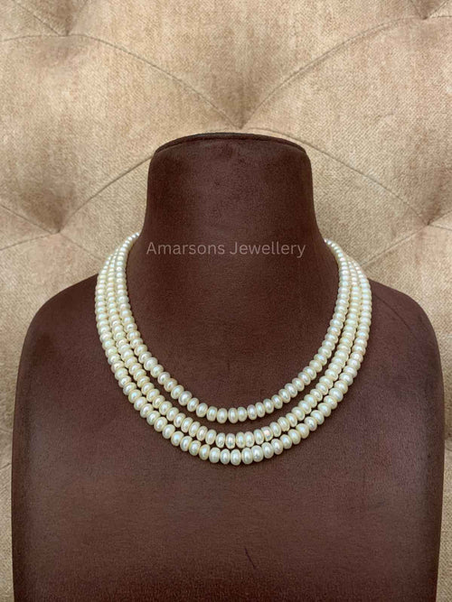 3 Lines Freshwater Pearls (PN-23)