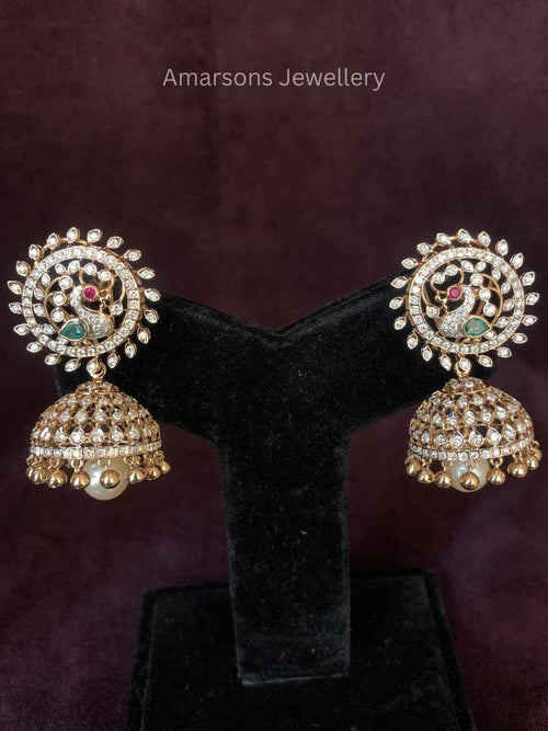 18K VVS EF Diamond Jhumki (DJ 8402)