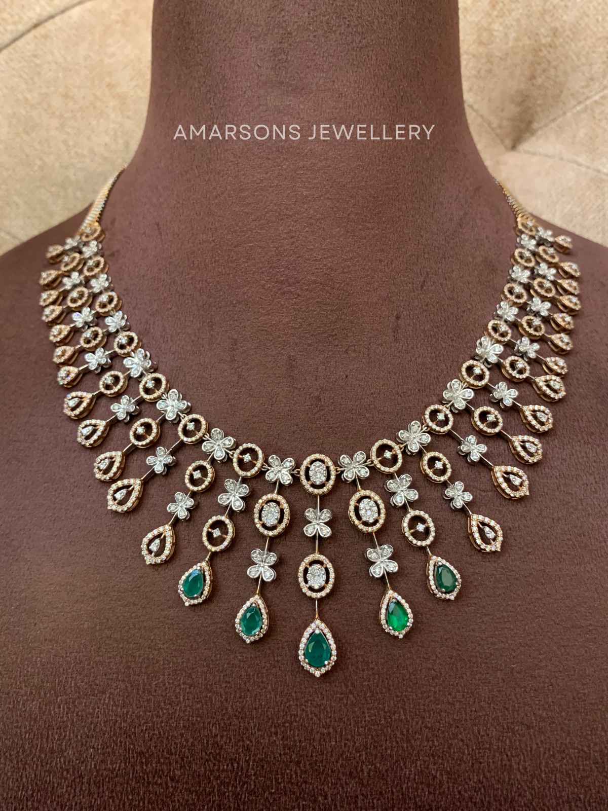 18k VVS EF Diamond Necklace DNS-6118 – Amarsons Jewellery