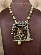 18k Polki Locket with South Sea Pearls (PL 3997)