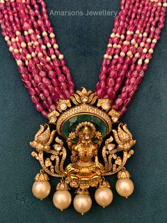18k Polki Locket with Ruby Beads (PL 5622)