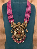 18k Polki Locket with Ruby Beads (PL 6009)