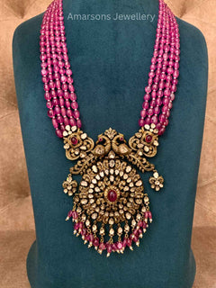18k Polki Locket with Ruby Beads (PL 6009)