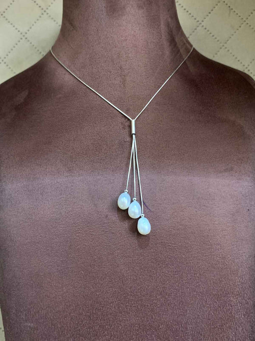 92.5 Silver Chain with Fresh Water Pearls (PN-02)