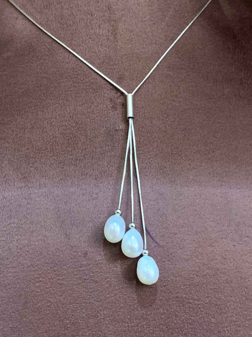 92.5 Silver Chain with Fresh Water Pearls (PN-02)