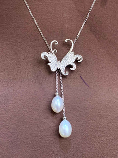 92.5 Silver Chain with Fresh Water Pearls (PN-03)