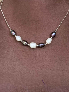 92.5 Silver Chain with Fresh Water Pearls (PN-04)