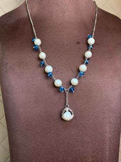 92.5 Silver Chain with Fresh Water Pearls (PN-06)
