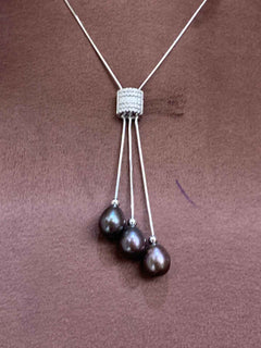 92.5 Silver Chain with Fresh Water Pearls (PN-08)