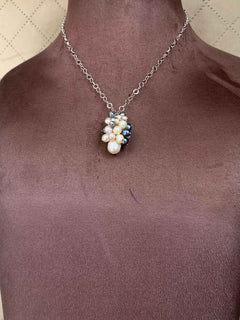 92.5 Silver Chain with Fresh Water Pearls (PN-10)