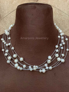 5lines Freshwater White Pearls (PN-32)