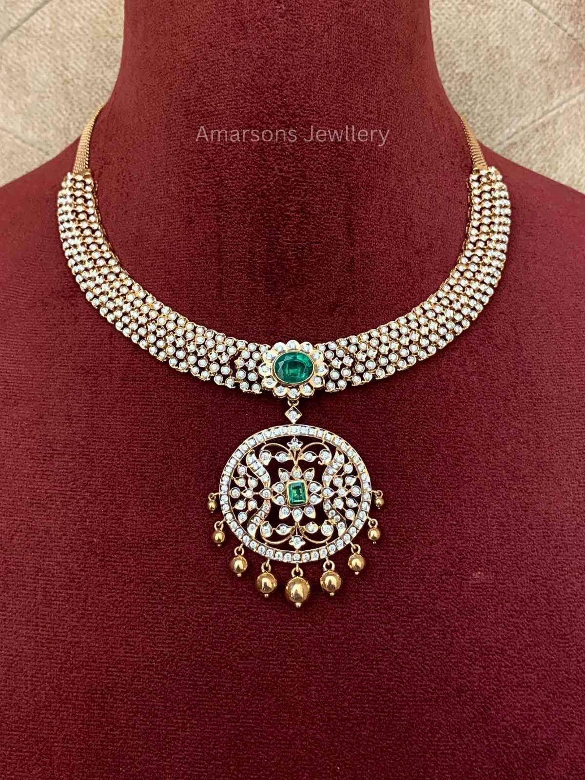 18k VVS EF Diamond Necklace DNS-6900 – Amarsons Jewellery