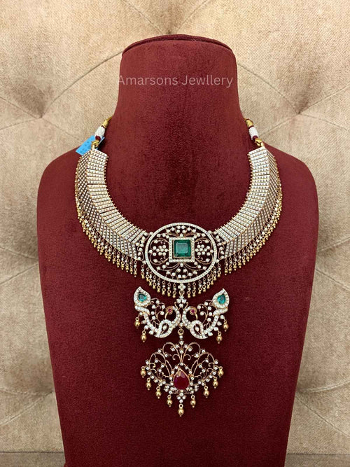 18k VVS EF Diamond Necklace (DNS-8602)