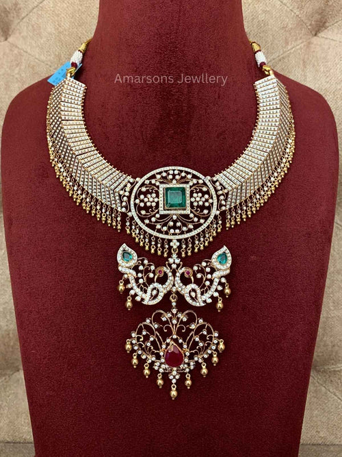 18k VVS EF Diamond Necklace (DNS-8602)