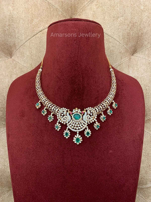 18k VVS EF Diamond Necklace (DNS-7013)