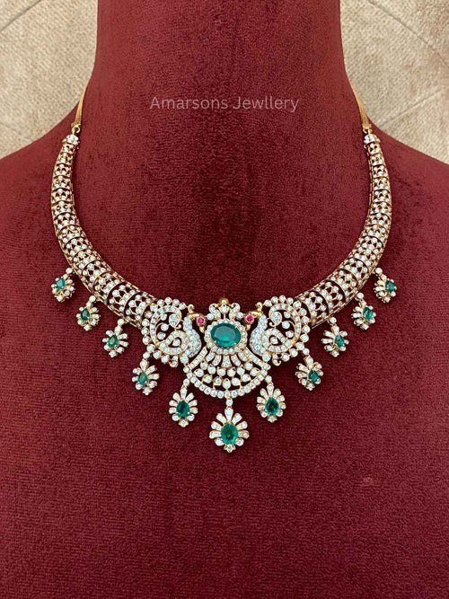 18k VVS EF Diamond Necklace (DNS-7013)