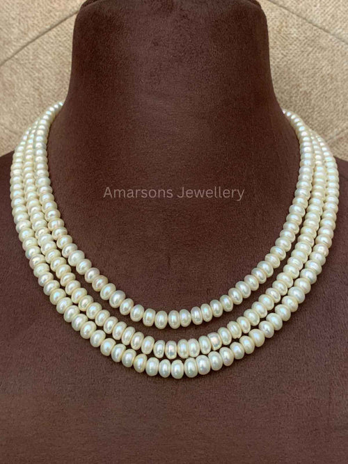 3 Lines Freshwater Pearls (PN-23)
