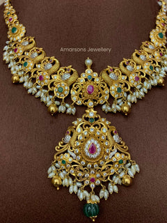 Eternal Radiance Nakshi Gold Necklace