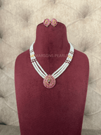 Ruby Pink Pearl Rani Haar