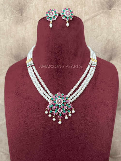 Multicolour Floral Rani Haar