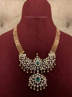 18k VVS EF Diamond Necklace with Elegant Color Stones