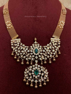 18k VVS EF Diamond Necklace with Elegant Color Stones