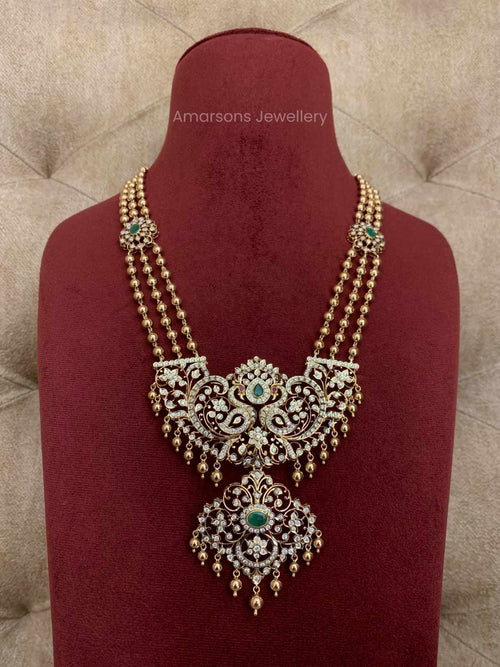 18k VVS EF Diamond Necklace with Radiant Color Stones