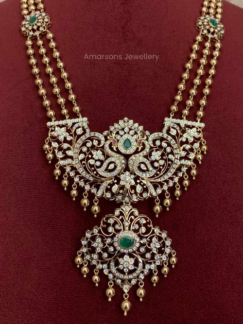 18k VVS EF Diamond Necklace with Radiant Color Stones DNS-6830