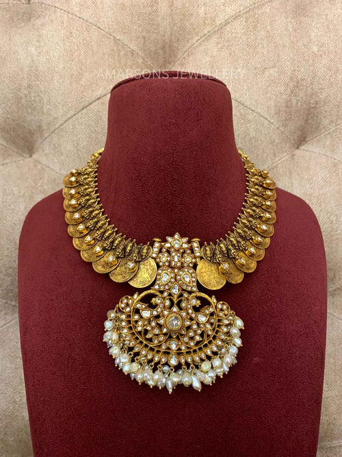 22K Gold Necklace Set (GNS-1736)