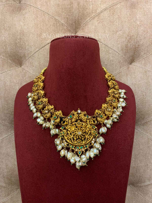 22K Gold Necklace Set (GNS-4377)