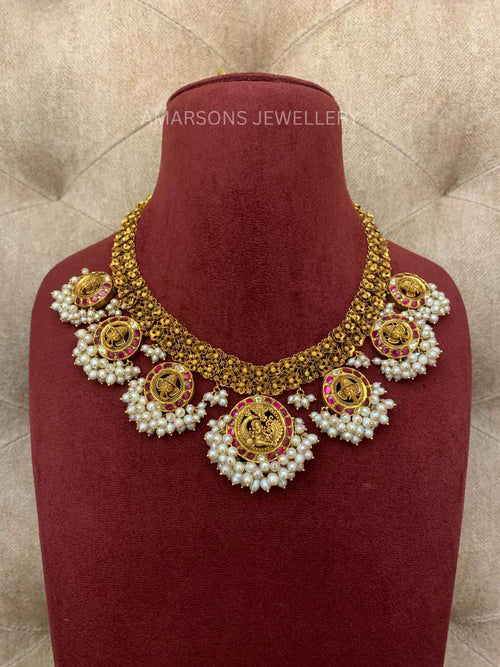22K Gold Necklace Set (GNS-4748)