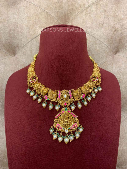 22K Gold Necklace Set (GNS-7308)