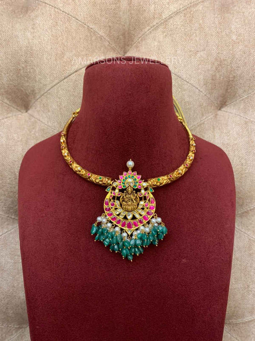 22K Gold Necklace Set (GNS-7417)