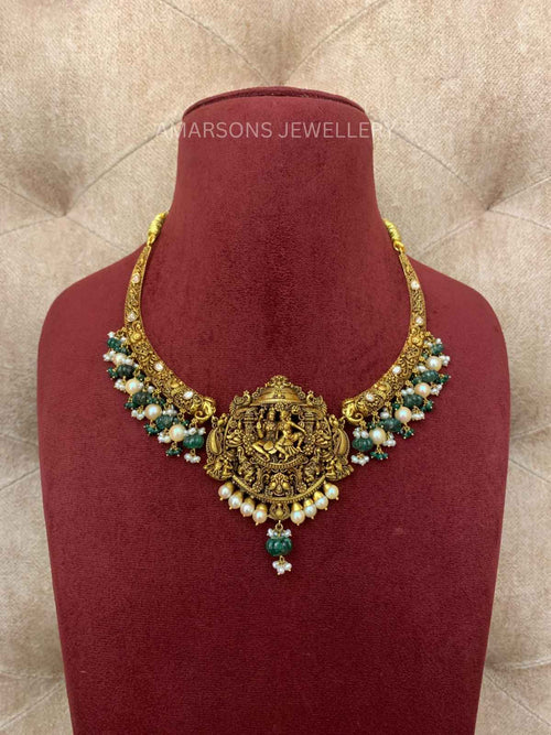 22K Gold Necklace Set (GNS-7872)