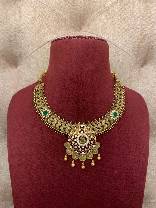22K Gold Necklace Set (GNS-7891)