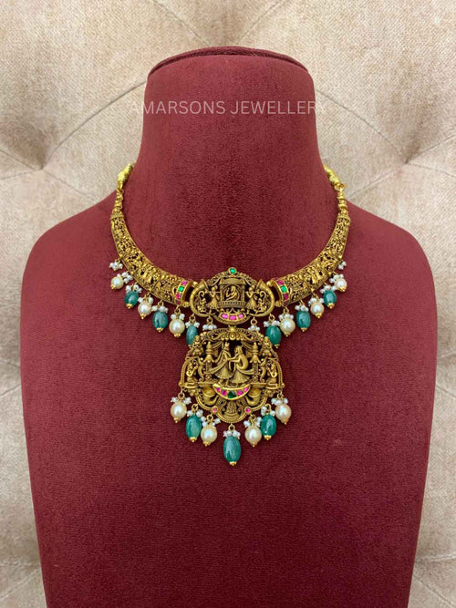 22K Gold Necklace Set (GNS-8095)